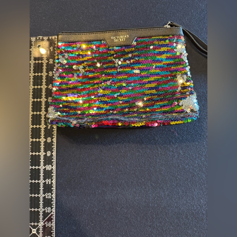 Victoria's Secret Colorful Sequin Accessory Makeup Bag